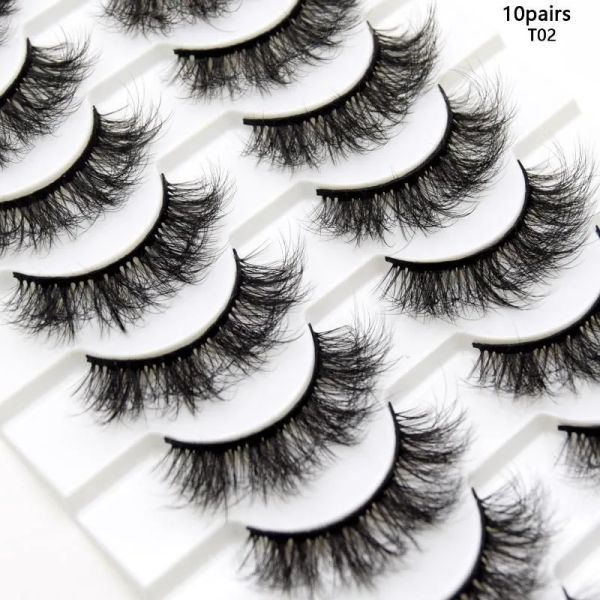 

false eyelashes viso10pairs faux mink lashes wholesale handmade crisscross natural makeup lashesfalse