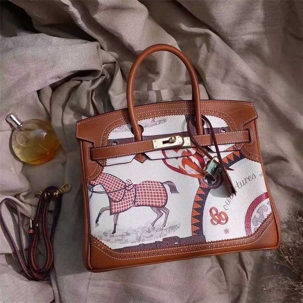 

birkins h family brand bags designer handmade real women's handbag one-shoulderqq
