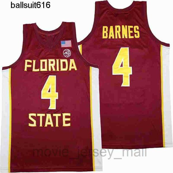 

movie ncaa florida 4 scottie barnes red basketball jersey, Black;red