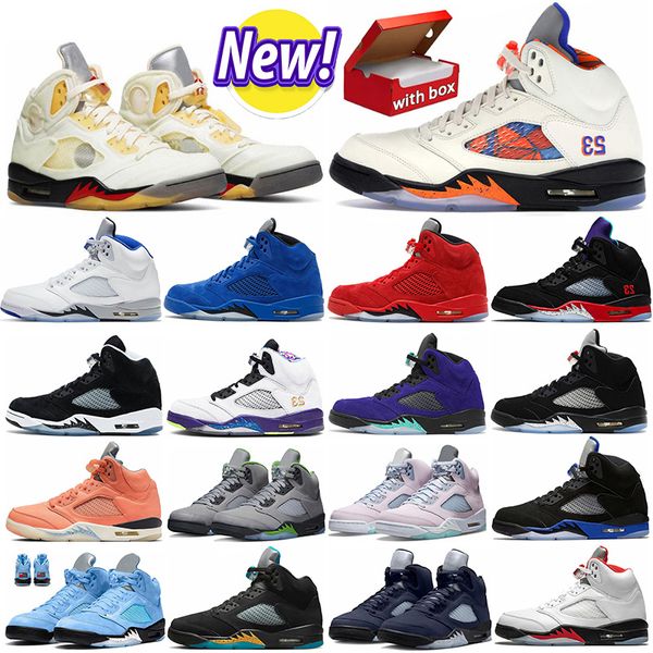 

designer shoes jumpman 5 5s mens basketball shoes racer what the unc alternate grape green bean oreo black metallic gore-tex noir wings men