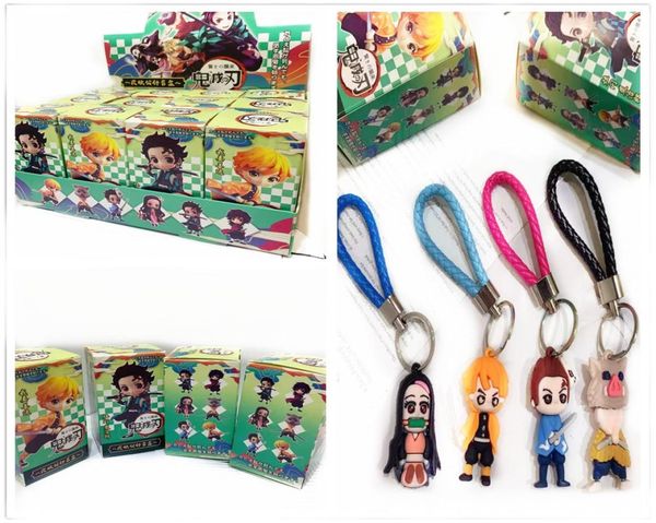 

fashion keychains action figures doll random blind box pvc key ring anime accessories with box zx2219728018, Silver