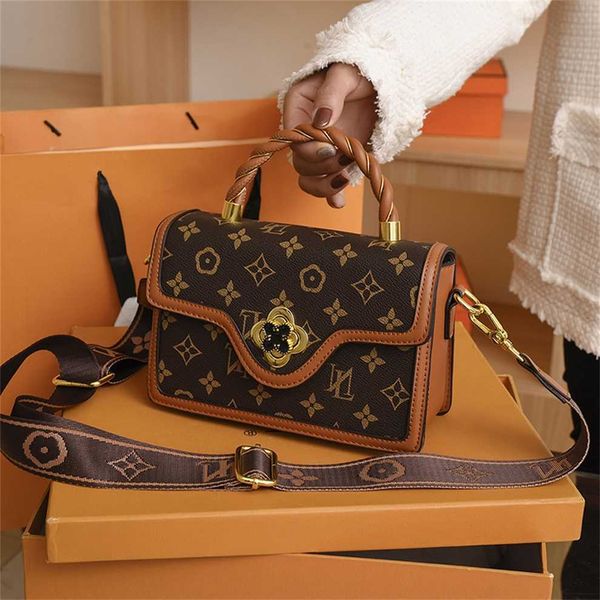 

women's new fashion printed small square bag handbag advanced and versatile one shoulder crossbody women's bag 50% outlet online