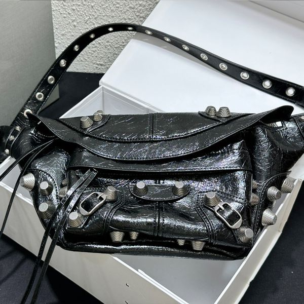 

waistpack motorcycle bag crossbody bags clutch handbag oil wax cowhide zipper wallet fashion letter shouolder handbags new