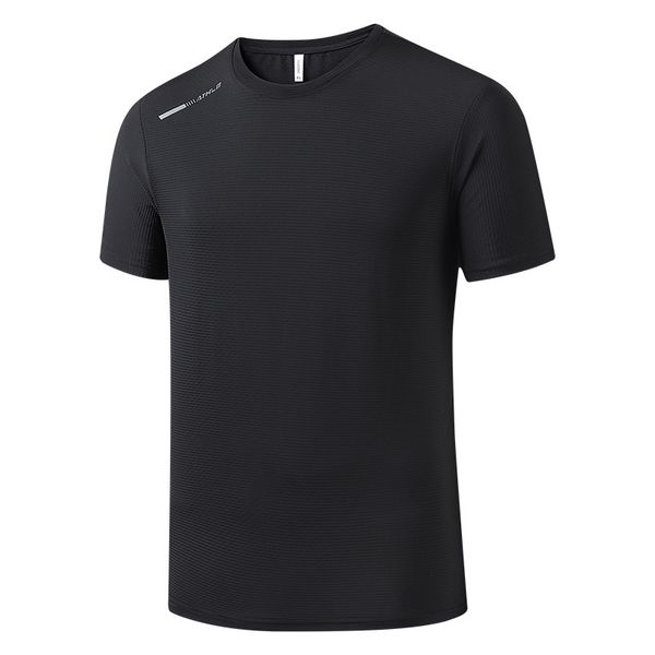 

2023 new ice sports t shirt short sleeved shirt t-shirts mens fashion summer thin silk quick dry clothes loose plus size, White;black