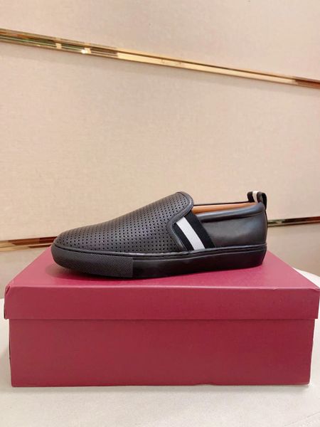 

casual men's shoes summer breathable mesh small white shoes men's shoes super soft leather one foot pedal lazy men's casual s, Black