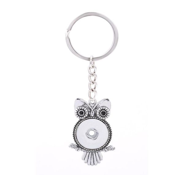 

interchangeable popular 028 fashion metal key chains fit 18mm snap button keychain jewelry for men women key rings gift3687485, Silver