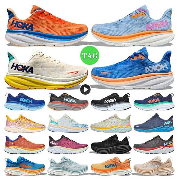 

hoka clifton 8 9 designer shoes hokas one bondi 8 triple black white passion fruit mens trainers womens outdoor sports trainers casual walki
