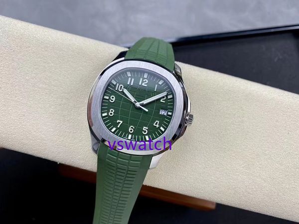 

3kf 5168g mens watch cal.330 s c movement size 42mm thickness 8.3mm natural rubber with sapphire crystal glass khaki green relief super lumi, Slivery;golden