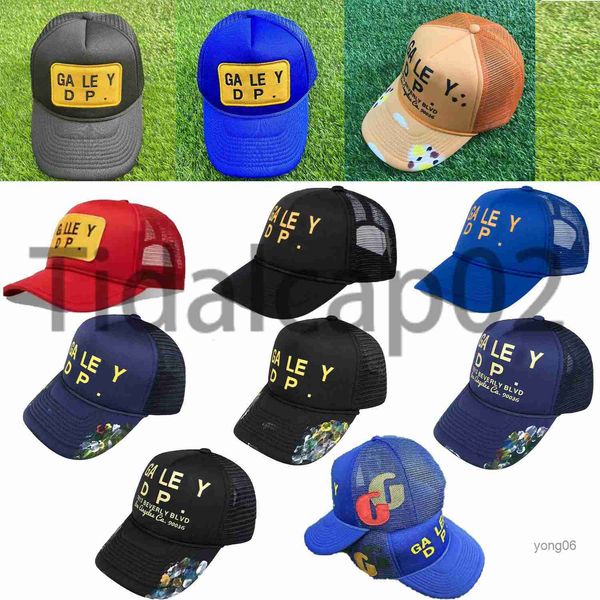 

latest patch embroidery men's ball caps casual galleryes lettering curved dept brim baseball cap fashion letters hat printing, Blue;gray