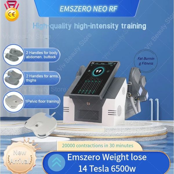 

14 tesla emszero muscle stimulation building machine 6500w dls emslim body scuplt body contouring 5 handles