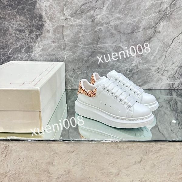 

2023fashion quality casual shoes heel leather lace-up sneaker running trainers letters flat printed sneakers, Red;white