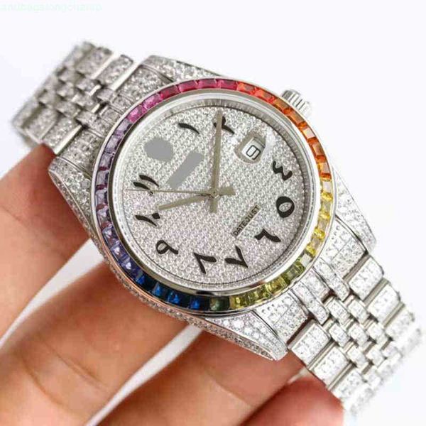 

designer mechanical watch oyster datejust wristwatch gmt family log sky full star automatic mechanical shlsq diamond blue glass waterproof, Slivery;golden