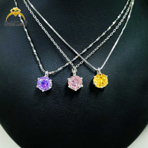 

goldleaf jewelry handcrafted woman necklaces ice cut 925 sterling silver gemstone custom moissanite chain