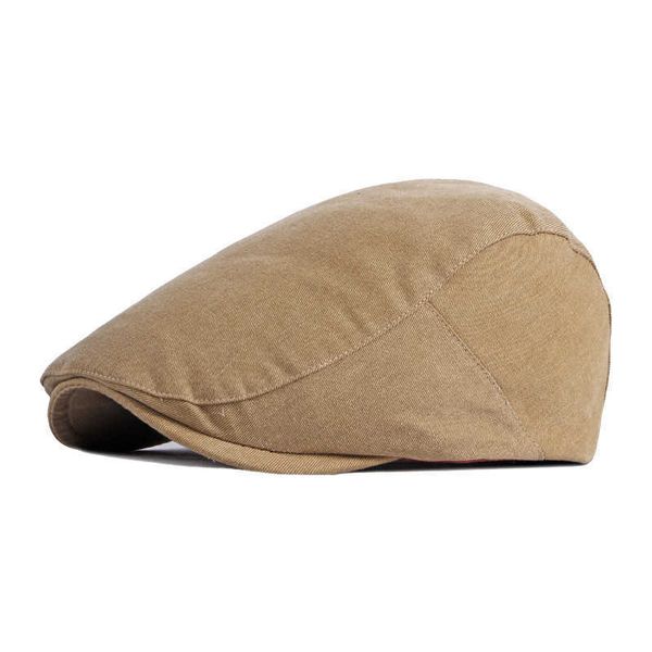 

berets spring autumn cotton color news boys' flat hat male and female painter beret 82 g220612, Blue;gray