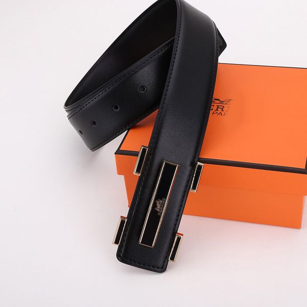

genuine leather ladies men designers belts classic fashion luxury casual letter new men leather belt carry h smooth buckle womens men width, Black;brown