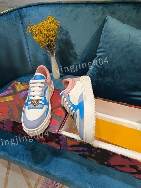 

2023 new luxurys fashion couple high-quality leather lace-up casual shoes classic men's sports women's vulcanized flat size 35-41, Black