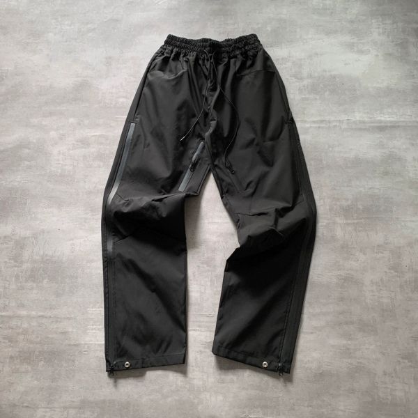 

real pics pants men's patchwork pants long trousers straight, Black;brown