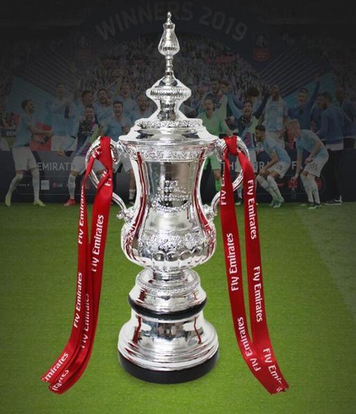 

new soccer resin fa cup trophy silver plated fans for collections and souvenir silver plated 30cm 44cm8484292