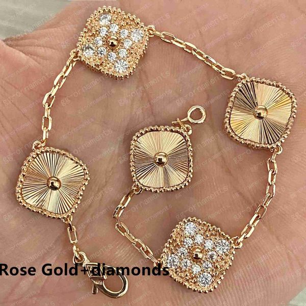

with diamond designer bracelet 20 colors fashion classic 4/four leaf clover charm bracelets bangle chain agate shell wedding cjeweler for me, Black
