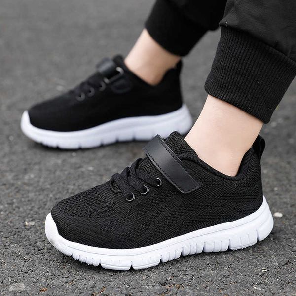 

athletic outdoor running summer fashion leisure walking children's breathable and comfortable sports shoes g220612, Black