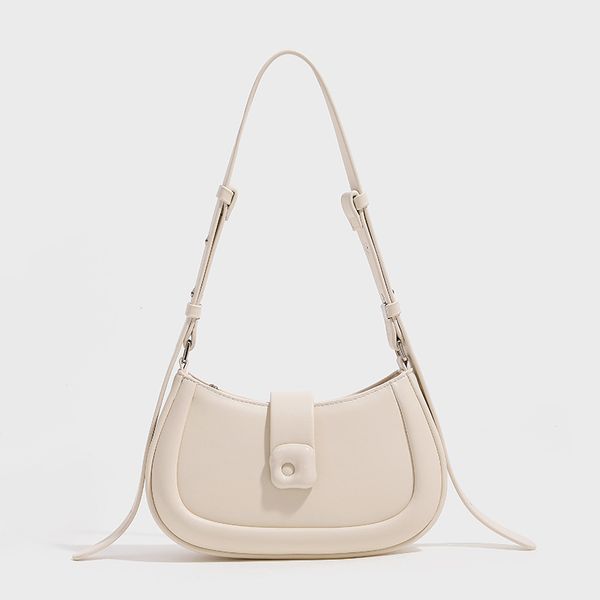 

women handbag fashion half moon design shoulder bag crossbody bags removable belt plain capucines bb handbags purse genuine leather good qua