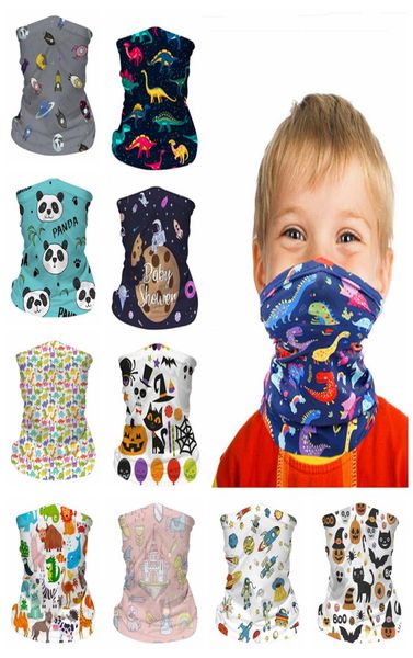 

kids face seamless mask dustproof cartoon neck gaiter scarf windproof sunscreen child breathable bandana for outdoor cycling ffa437278890, Blue;black