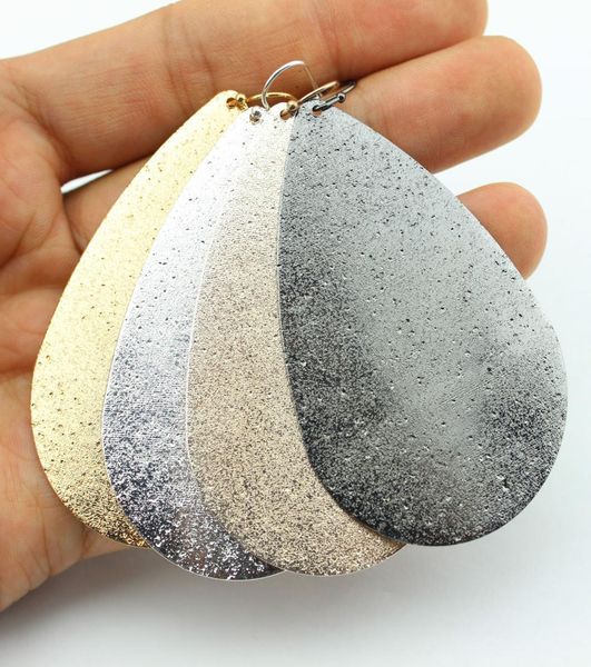 

whole brand gold large metallic teardrop earrings for women fashion silver rose gold leaves filigree frame hook earrings jewel4551130