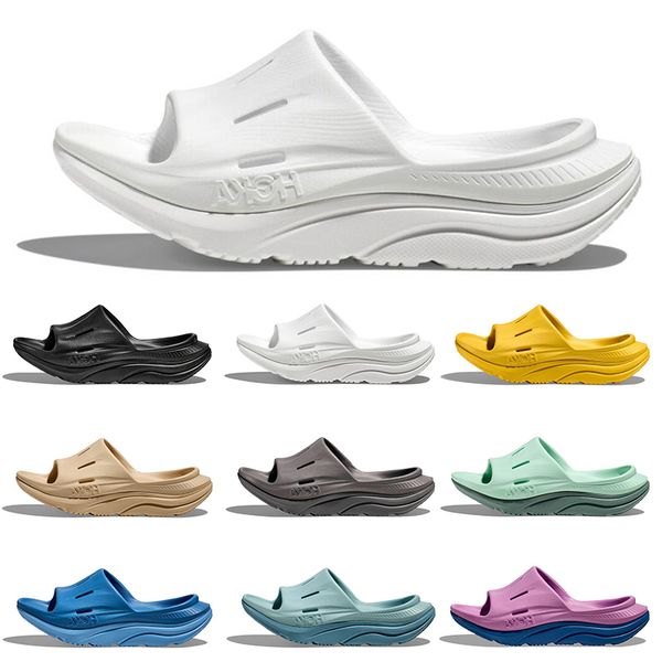 

hoka one ora recovery slide 3 slippers designer sandals for womens mens anti-slip slides shoes sliders trainers size 36-45, Black