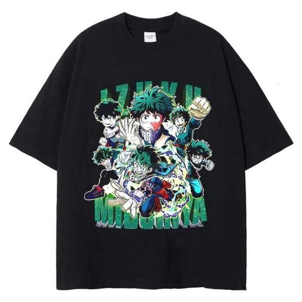 

men s t shirts anime hunter x tshirt killua zoldyck washed shirt 100 cotton loose y2k vest summer short sleeved 230330 3ezf1835e835e, White;black