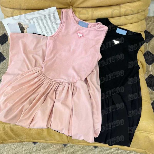 

plus size dresses designer metal badge vest for women summer fashion vacation long skirts high grade lady sleeveless dress xwiu, Black