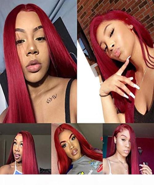 

red lace front human hair wigs red human hair wig 99j 360 lace frontal wig pre plucked full lace human hair wigs colored5207961475, Black;brown
