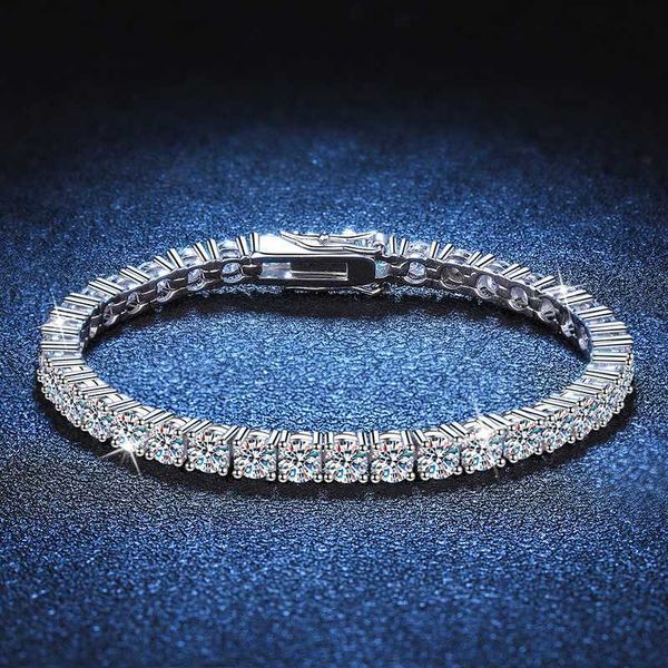 

tennis chains moissanite tennis chain 3mm bracelet 925 sterling silver jewelry