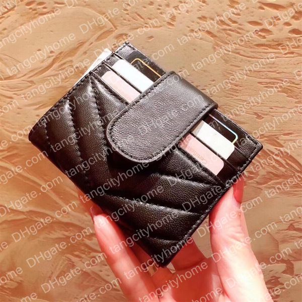 

designer short wallet luxury card holder ys small bag vintage coin purse ladies card bag classic new large-capacity wallet with original box, Red;black