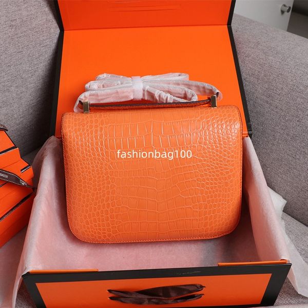 

hands bag h ermes evelynnbag genuine 2023 leather bags versatile cowhide litchi pattern one shoulder crossbody women's 23cm 004