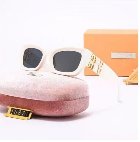

miu sunglasses for men designer summer shades polarized pilot eyeglasses oval frame radiation resistant personality men's retro gla, White;black