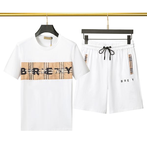 

men's t-shirt summer designer men's t-shirt shorts casual suit hip hop street loose white t-shirt, Gray