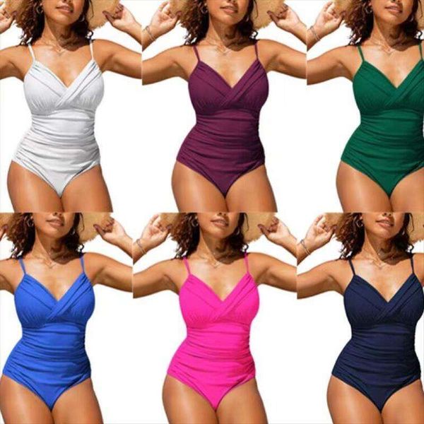 

summer one piece swimsuit colorful solid color outdoor female bikini wholesale, White;black