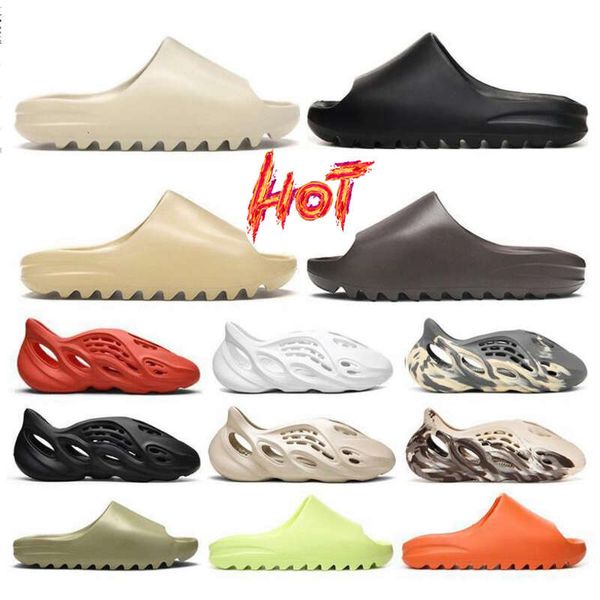 

designer slippers men woman slider foam runner mineral blue onyx pure sandals slides slipper ochre black white resin pure bone resin clog de