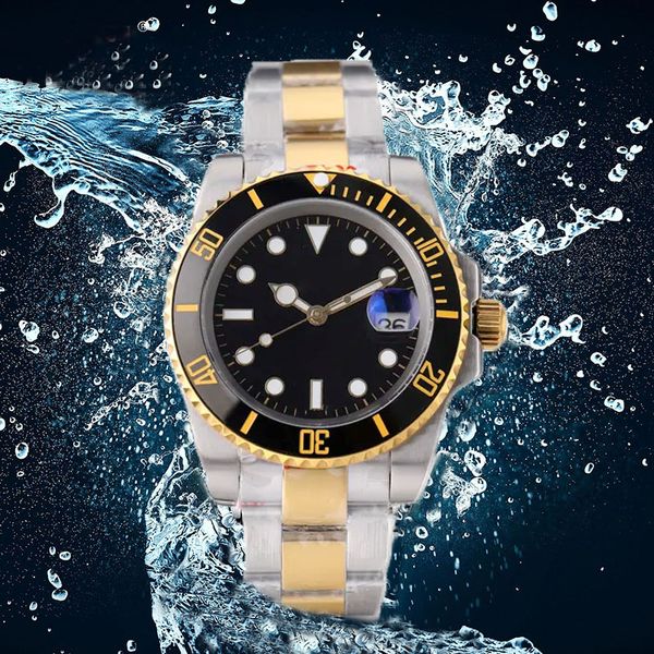 

watch 40mm men orologio ceramic luminous bezel mens luxury designer watches automatic movement mechanical montre de luxe watch date wristwat, Slivery;brown
