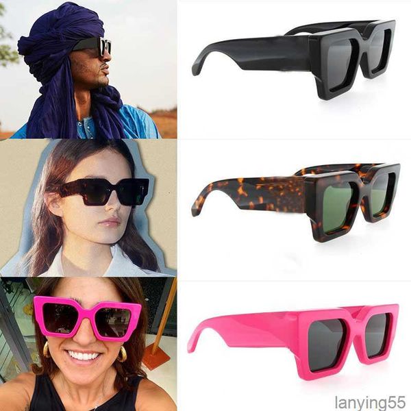 

2022 off icial latest mens catalina sunglasses er1003 summer super thick square frame wide temples classic metal arrow women vacation glasse, White;black