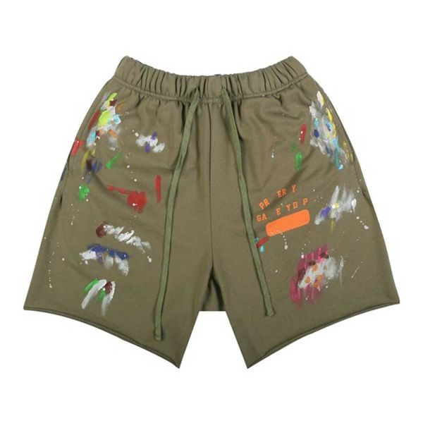 

mens womens shorts designer swimming gym mesh embroidery pure cotton hand-painted graffiti ink splashing antique copper letter print zk18, White;black