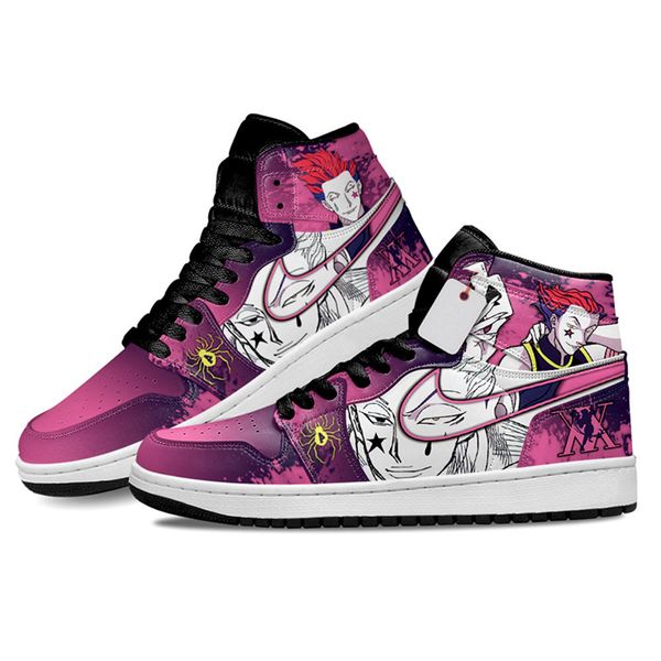 

fashion casual shoes men women senior hisoka anime sneakers italy delicate high manga leather designer custom animes couple casuals sports s, Black
