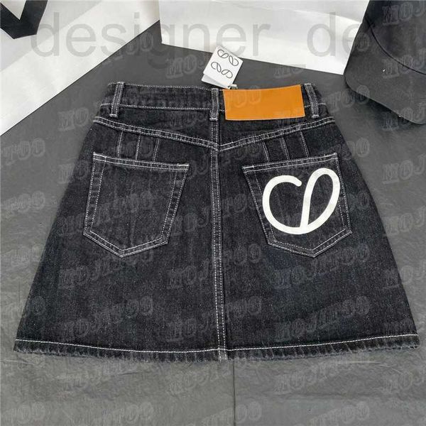 

plus size dresses designer denim skirts for women back printed design short dress girl lady ins fashion mini skirt id1x, Black