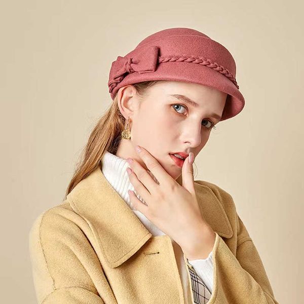 

berets 2022% wool flower female winter beret g220612, Blue;gray