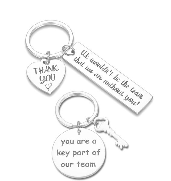 

employee appreciation gift keychain for coworker work team player instructor thank you charm chains key chain accessories4674229, Silver