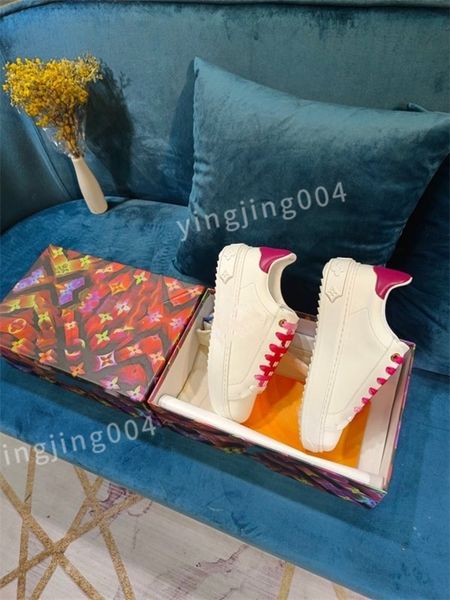 

new luxury fashion couple high-quality leather lace-up casual shoes classic men's sports women's vulcanized flat size 35-41, Black