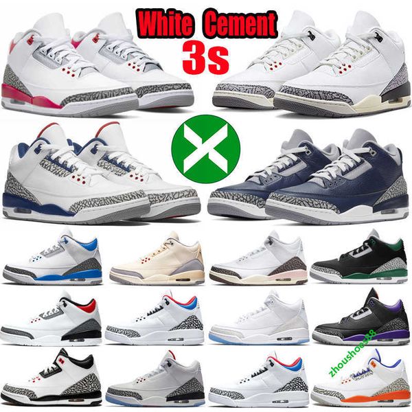 

men basketball shoes jumpman 3 3s sneakers fire red white cement reimagined cardinal dark pine green unc rust pink cool grey mens sports tra