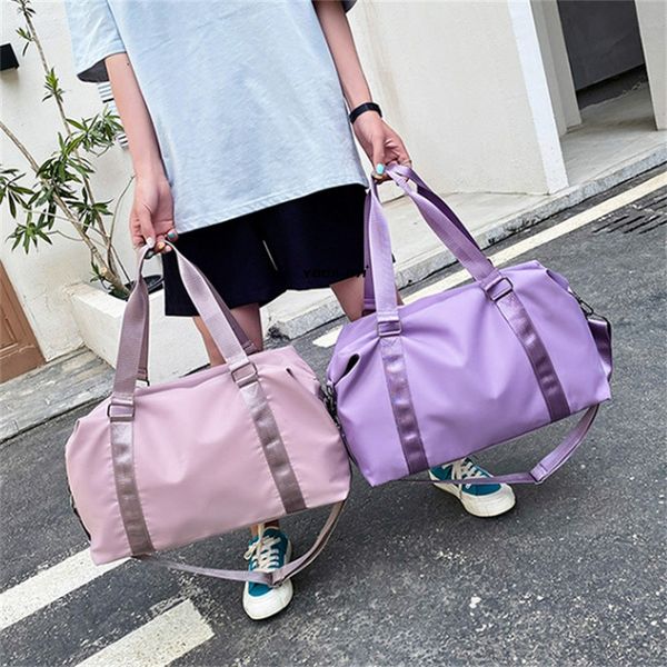 

Duffle bag Yoga bag designer bag portable yoga bag women's dry and wet separation waterproof large-capacity suitcase short-distance travel bag, Purple