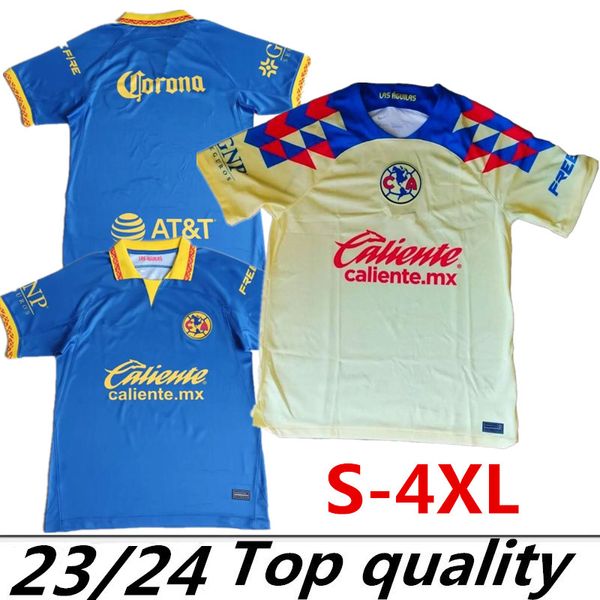 

s-4xl soccer jerseys liga mx 23 24 club america green third henry 3rd giovani caceres b.valdez 2024 2023 home away maillot men kit football, Black;yellow