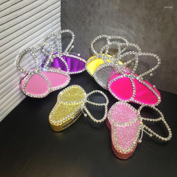 

evening bags brand designer shine butterfly diamond shoulder women handbag and purses clutch